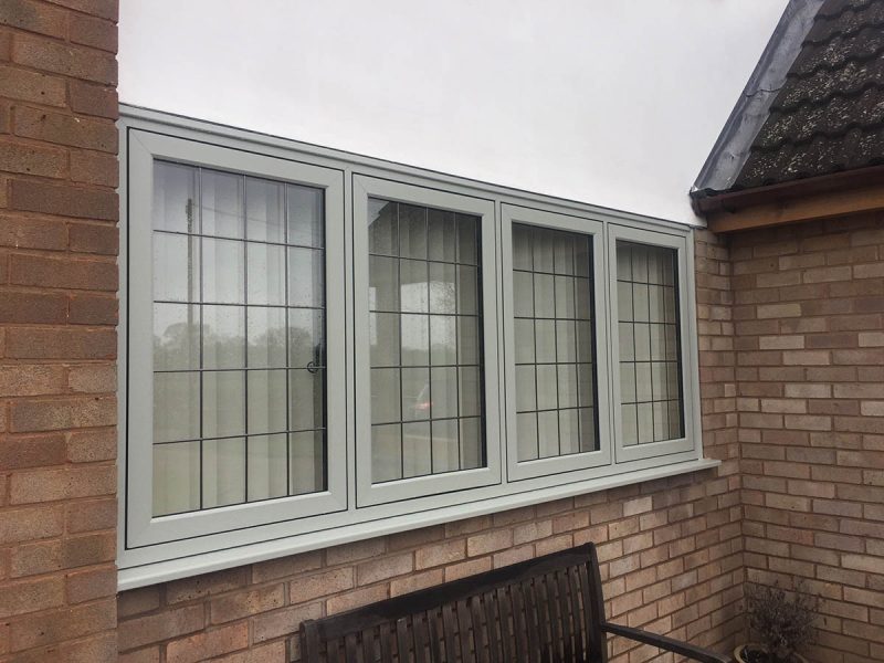 Grey framed four pane casement window Malvern