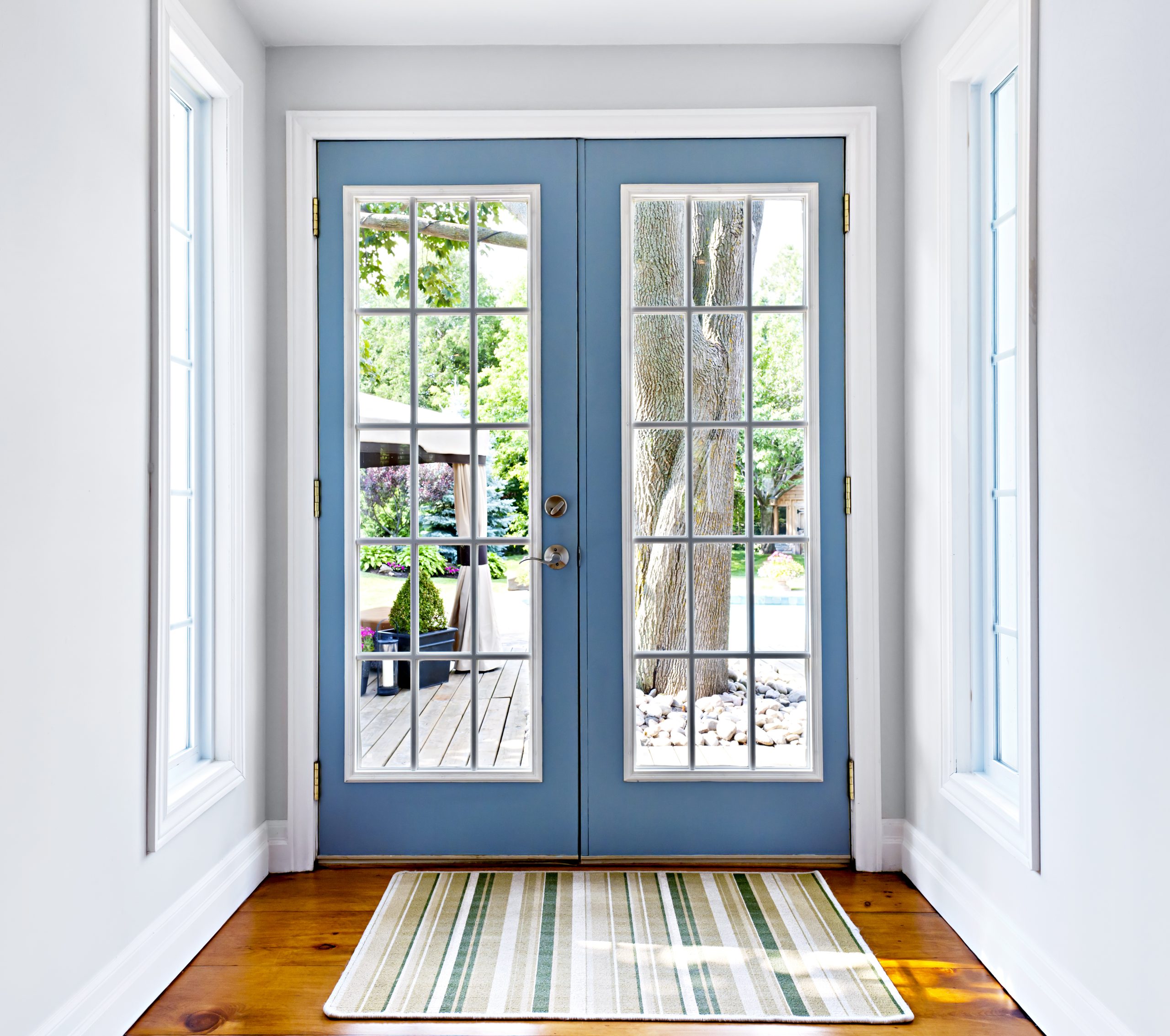 Blue French doors Worcester